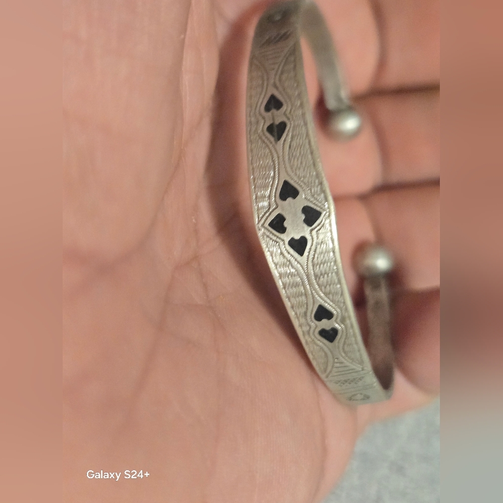 Sterling Silver Plaque  Bracelet Hand Made